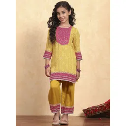Biba Girls Printed Kurta with Palazzos-picture-11