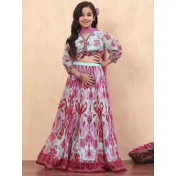 Biba Girls Printed Ready to Wear Lehenga & Blouse With Dupatta-picture-57