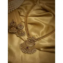 Biba Gold-Tone Plated Red Brass Set for Women-image-8