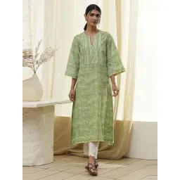 BIBA Green Printed Kurtas-picture-39