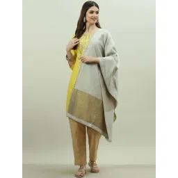 Biba Grey Woven Pattern Stole-picture-32