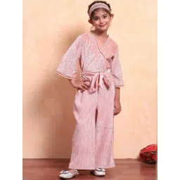 Biba Kids Champagne Self Regular Fit Jumpsuit-picture-36