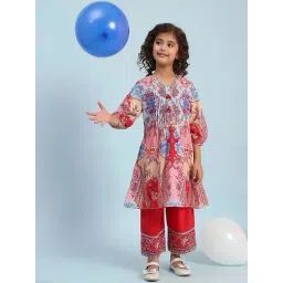 Biba Kids Multicolor Printed Regular Fit Suit Set-picture-10