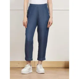 Biba Light Blue Narrow Trousers-picture-36