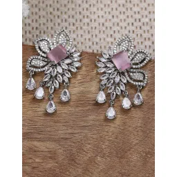 Biba Light Pink Alloy Drop & Danglers Earrings for Women-picture-31