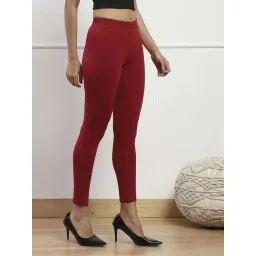 Biba Maroon Fitted Leggings image 4