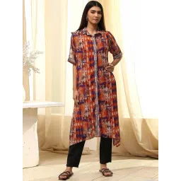 Biba Orange Printed Kurta-picture-43