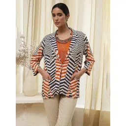 Biba Orange Viscose Printed Top-picture-33