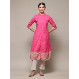 Biba Pink A-Line Printed Kurta-picture-30