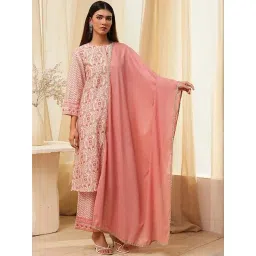 Biba Pink Cotton Dupatta-picture-21