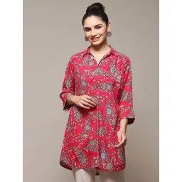Biba Pink Printed A Line Kurti-picture-47