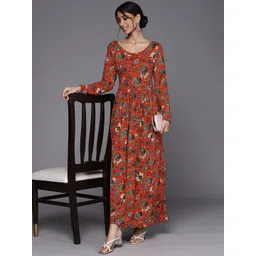 Biba Red Floral Maxi Dress-picture-19