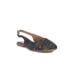 Biba Women Blue Printed Mules with Laser Cuts Flats-picture-26