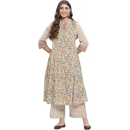 biba Women Cotton A Line Printed Suit Set-picture-21