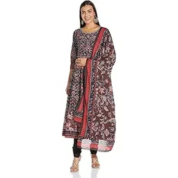 biba Women Cotton Anarkali Printed Suit Set-picture-22