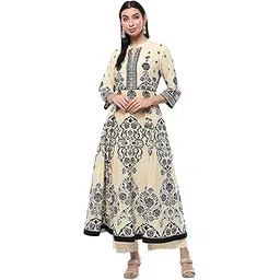 biba Women Cotton Printed Anarkali Kurta Set-picture-19