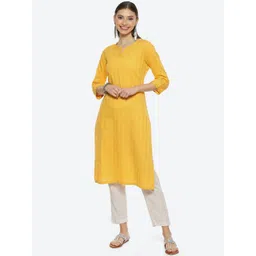 Biba Women Ethnic Motifs Embroidered Cotton Kurta-picture-32