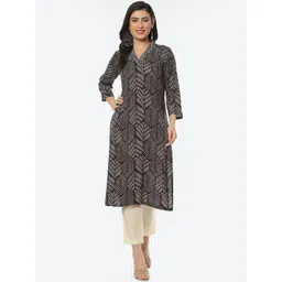 Biba Women Geometric Printed V-Neck Kurta-picture-34