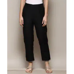 biba Women Narrow Fit Pants with Lace Hem-picture-13
