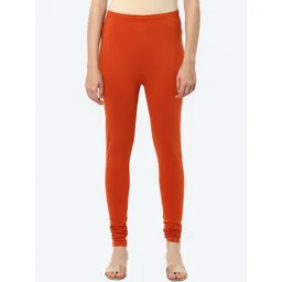 Biba Women Orange Solid Churidar-picture-39