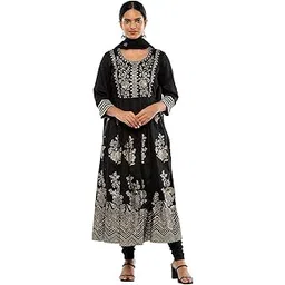 biba Women Polyester Blend Floral Printed Festive Anarkali Suit Set-picture-47