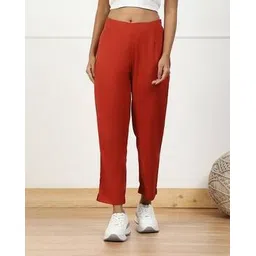 biba Women Relaxed Fit Flat-Front Pants-picture-22