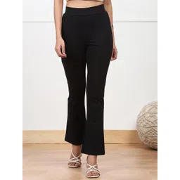 Biba Women Relaxed Regular Fit Mid-Rise Bootcut Trousers-picture-22