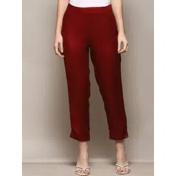 Biba Women Relaxed Straight Fit Mid-Rise Cropped Trouser-picture-21