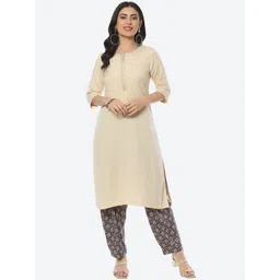 Biba Women Round Neck Kurta-image-36