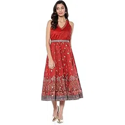 biba Women's Fit and Flare Knee Length Polyester Dress-picture-29