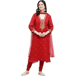 biba Women's Poly Viscose Embroidered Festive Kalidar Kurta Set-picture-54