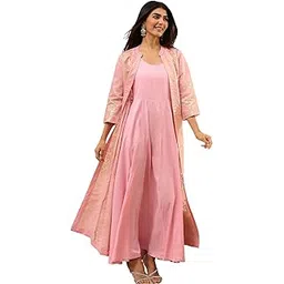 biba Women's Polyester A-Line Mid-Calf Length Casual Dress (FES1578ESS25LPN_Light Pink-picture-46