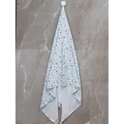 Bichauna White & Red Printed Cotton 120 GSM Bath Towel-picture-14