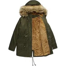 bifanxi Women's Long Velvet Cotton Coat | Winter Hooded Jacket with Fur Collar | Warm Solid Color Commuter Style-picture-17