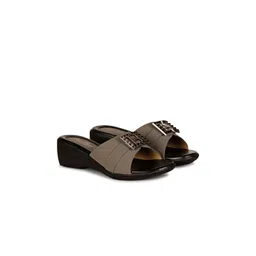 BIG BIRD FOOTWEAR Colourblocked PU Block Mules-picture-39