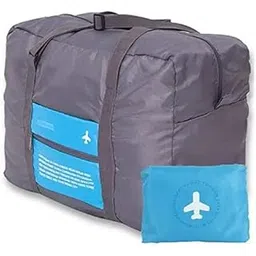 Big Foldable Happy Flight Bags for Travel, Folding Luggage Bag, Blue Folding Bags for Outdoor Travelling Hand Bag for Women and Men 32 Liter Large Light Weight Polyester Duffle Bag-picture-40