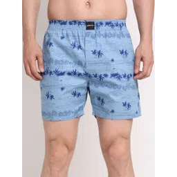 Big Fox Men Blue Printed Pure Cotton Boxers-picture-27