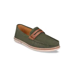 Big Fox Men Green Lightweight Loafers-picture-15