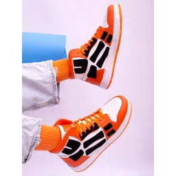 Big Fox Men Orange Colourblocked Sneakers-picture-45