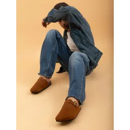 Big Fox Men Suede Comfort Sandals with Buckle-picture-22