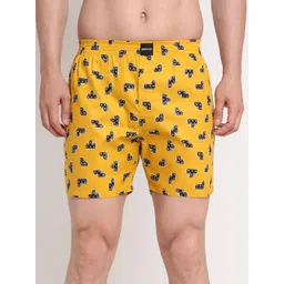 Big Fox Men Yellow Printed Pure Cotton Boxers-picture-35