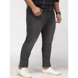Big Hello - The Plus Life Men Regular Fit Mid-Rise Light Fade Jeans-picture-11