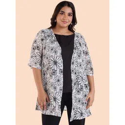 Big Hello - The Plus Life Printed Longline Open Front Shrug-picture-31