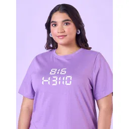 Big Hello - The Plus Life Women Varsity Printed Round Neck T-shirt-picture-28