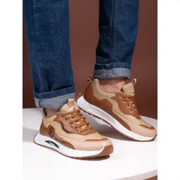 Big Liner Men Beige Synthetic With Lace-up Casual Shoes-picture-22