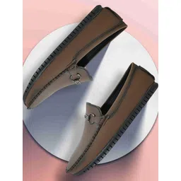 Big Liner Men Tan Synthetic Leather Loafers-picture-30