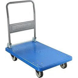 BIGAPPLE 300kg Capacity Plastic Foldable Platform Trolley for Heavy Weight/Material Handling Goods Trolley for Home, Office, Warehouse & Industries - 60cm x 90cm (5" Wheel/Blue) - PACK of 1-picture-21