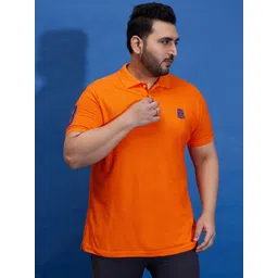 bigbanana Men Orange Solid Polo Collar T-shirt-picture-40