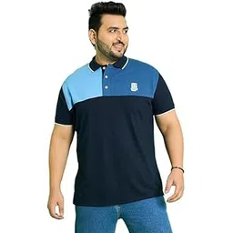bigbanana Men Plus Size Color Blocked Multi Color Polo Tshirt-picture-37