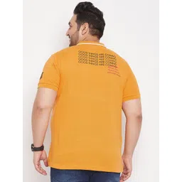 bigbanana Men Plus Size Yellow Polo Collar T-shirt-picture-40